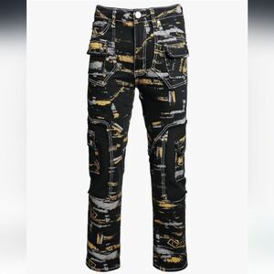 WJWLSKB Slim Fit Men's Jeans, Ripped Stretch Jeans Denim Pants Size 30x27 NWT